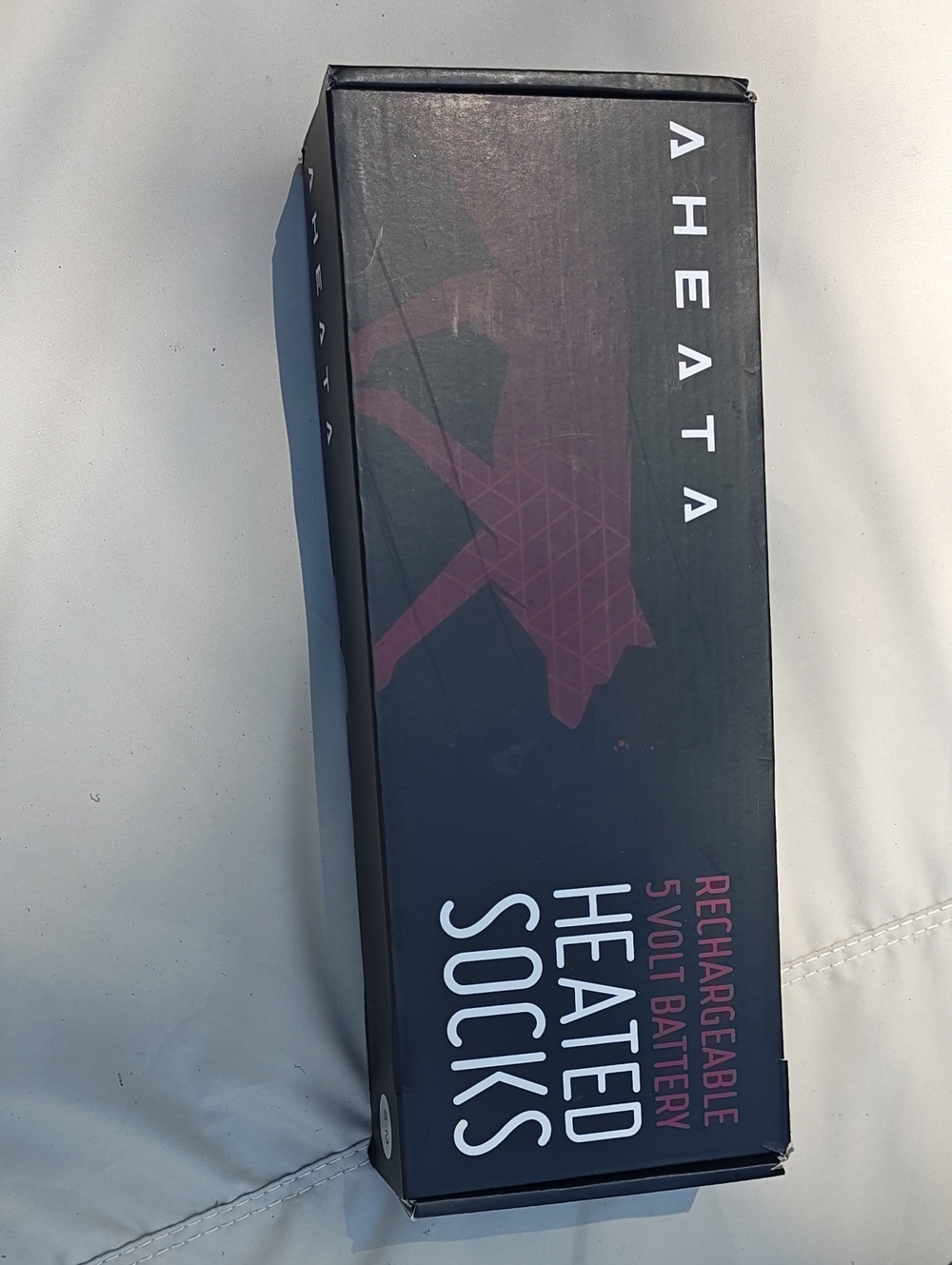 Aheata Heated Socks with Rechargeable 5V Battery - Black